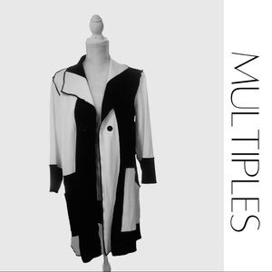 Black and white block pattern jacket. Made by Multiples. Size M